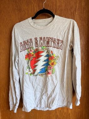 Dead & Co. Long-Sleeve Graphic Tee - Light Gray. Size Small. 2021